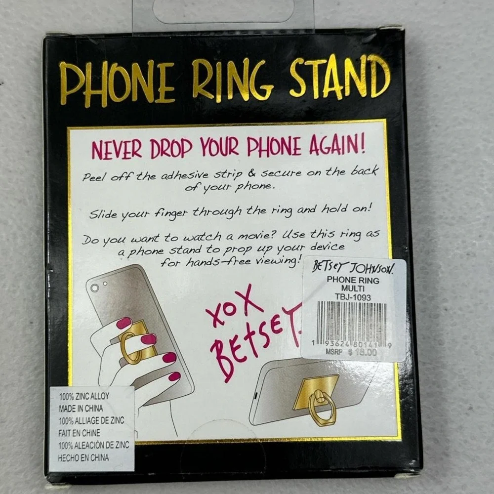 Betsy Johnson‎ elf gnome phone ring stand